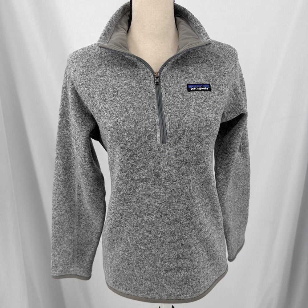 Patagonia Better Sweater 1/4 Zip Pullover Gray Heather Fleece 25618 Small